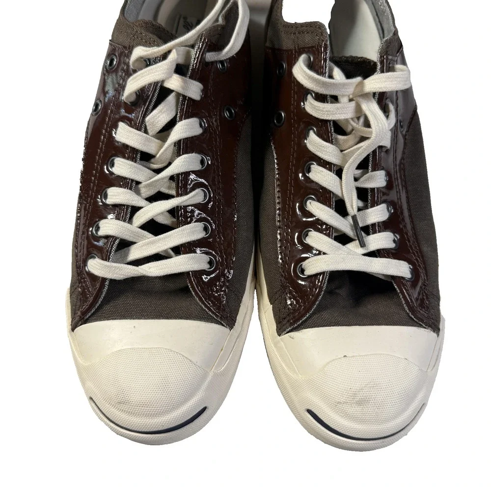 Converse Jack Purcell Shoes Mens 11 Brown Leather Canvas Sneaker w/ OG Box